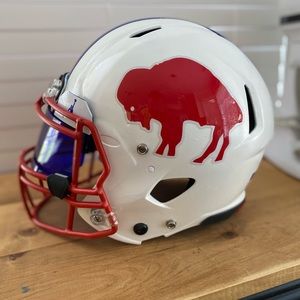 Buffalo Bills Throwback Riddell Revolution Speed NFL Full-Size Helmet.